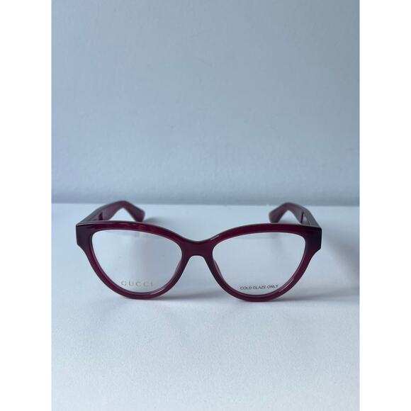 NEW Gucci GG1581O Raspberry Red Cat Eye Eyeglasses Frames - Picture 6 of 8